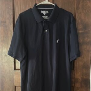 Nautica Blue Polo Shirt with Classic Collar and Logo